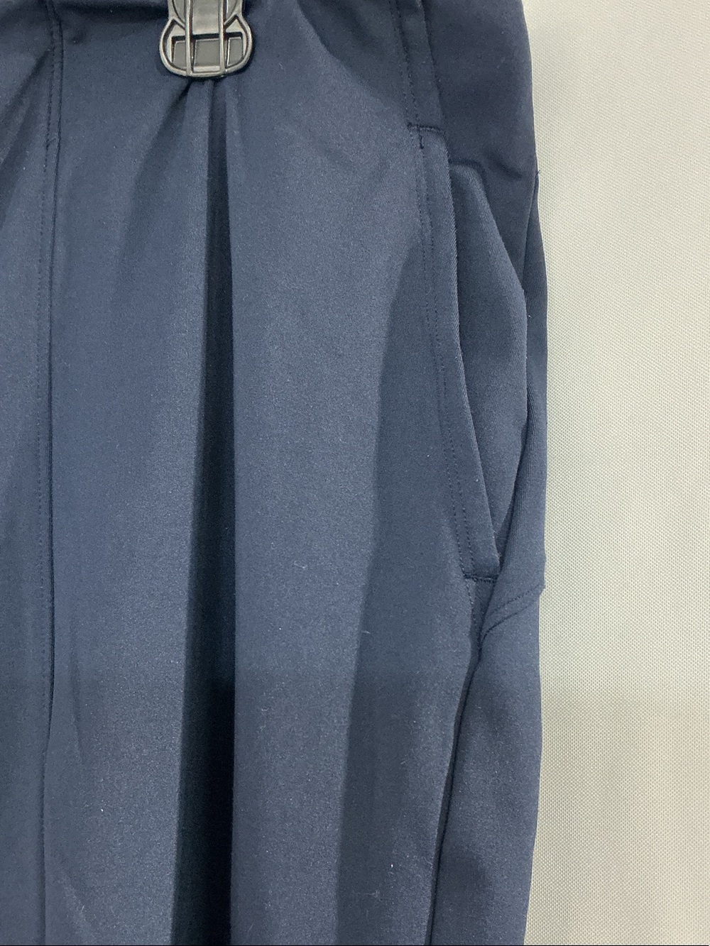 Classic Wide-Leg Navy Women's Pants - Picture 4 of 8